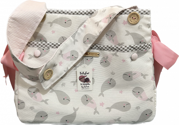 CONJUNTO BOLSO Y COLCHONETA BALLENITA DE BABYCAR