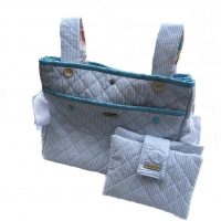 maxipanera azul bebé reversible