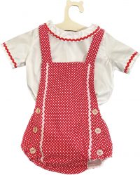 CONJUNTO DE PELELE Y BLUSA DE FLAMENCO