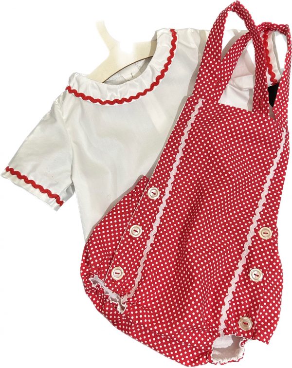 CONJUNTO DE PELELE Y BLUSA DE FLAMENCO