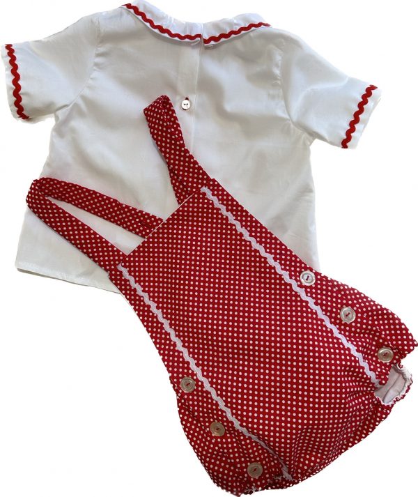 CONJUNTO DE PELELE Y BLUSA DE FLAMENCO