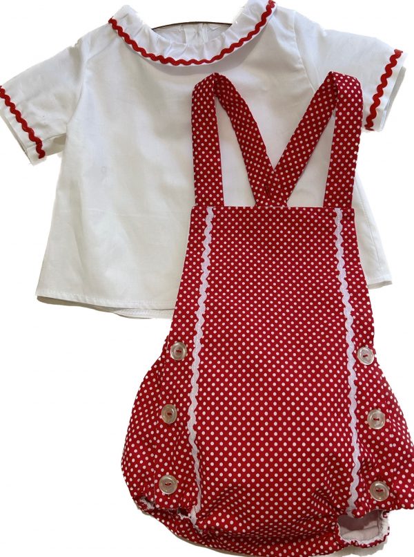 CONJUNTO DE PELELE Y BLUSA DE FLAMENCO
