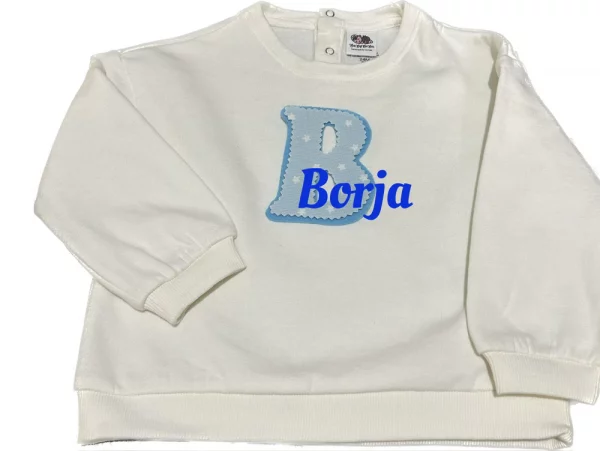 SUDADERA BLANCA CUMPLEAÑOS DE BABYPARTY